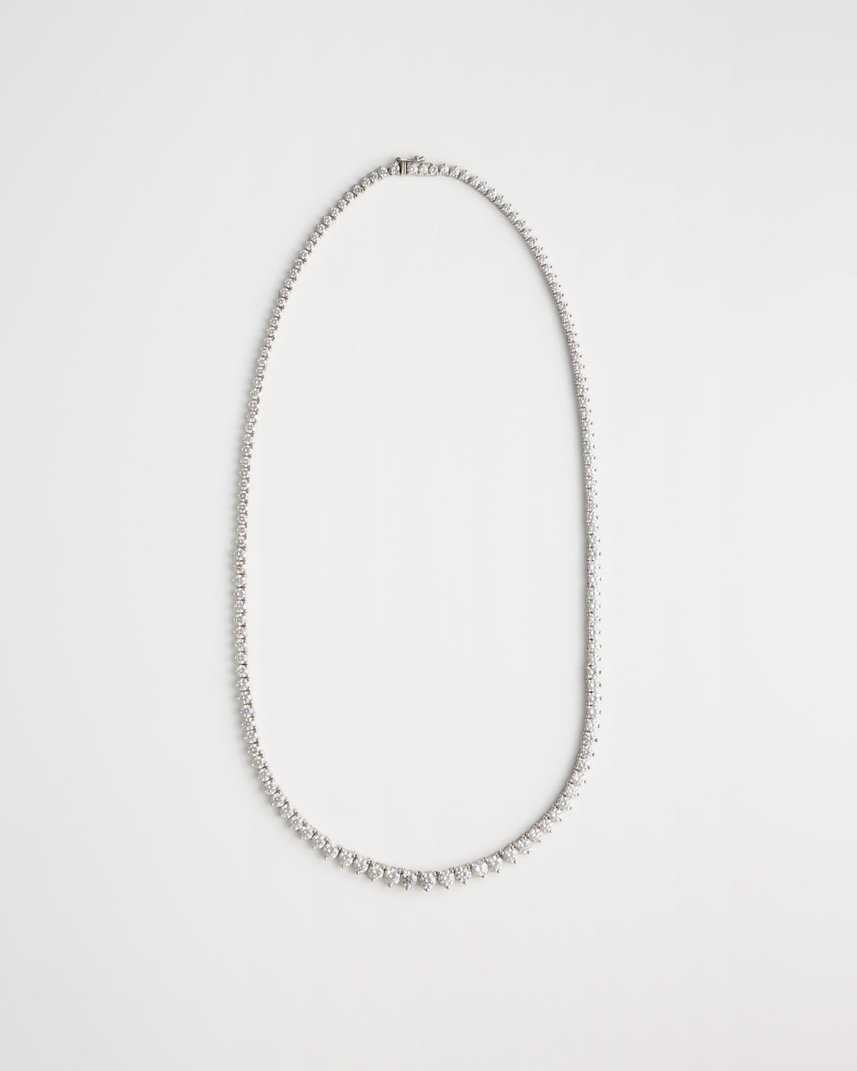 Large Graduating Tennis Necklace