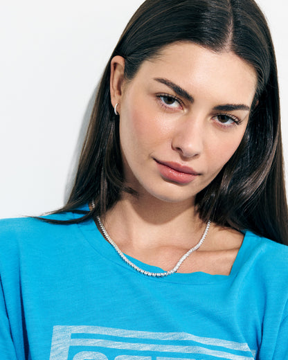 Large Graduating Tennis Necklace