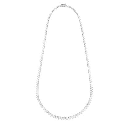 Large Graduating Tennis Necklace
