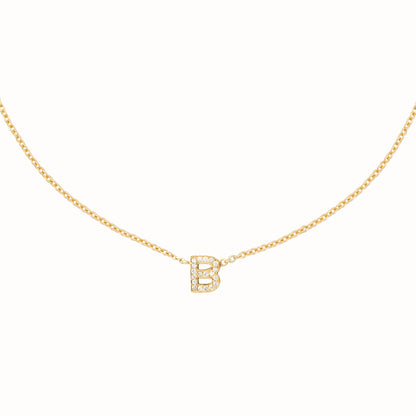 Diamond Initial Necklace