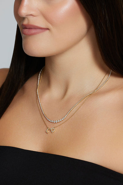 Diamond Initial Necklace