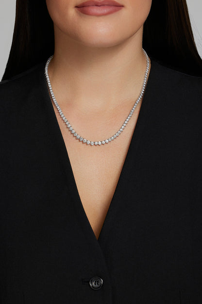 Large Graduating Tennis Necklace