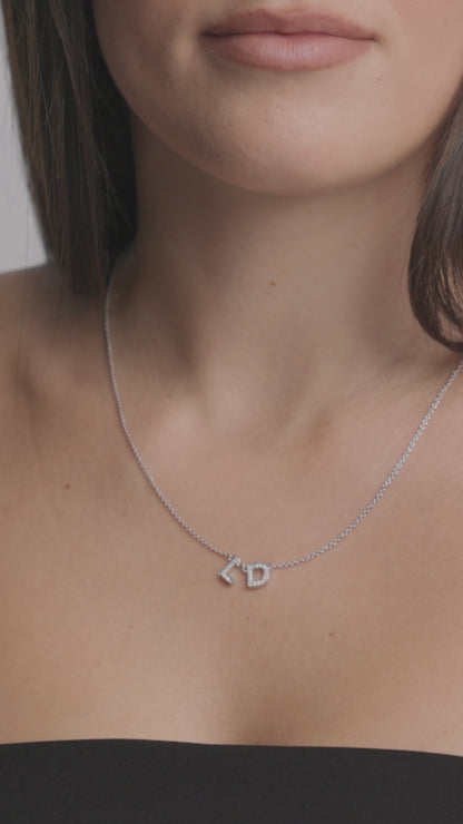 Diamond Initial Necklace