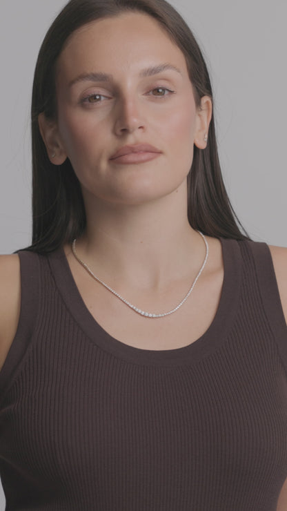 Small Graduating Tennis Necklace