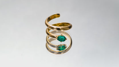 Emerald Wrap Ring