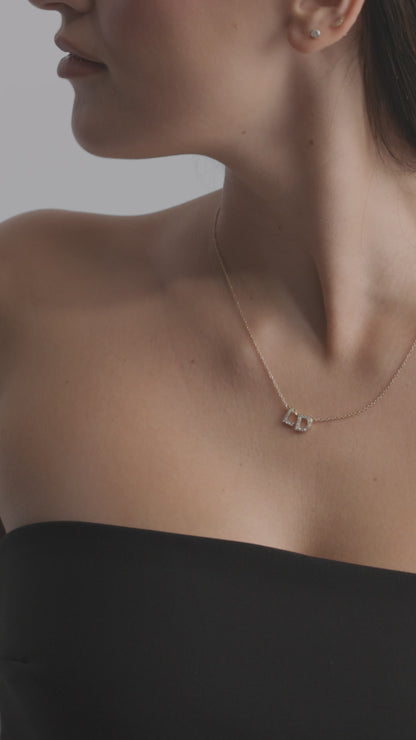 Diamond Initial Necklace
